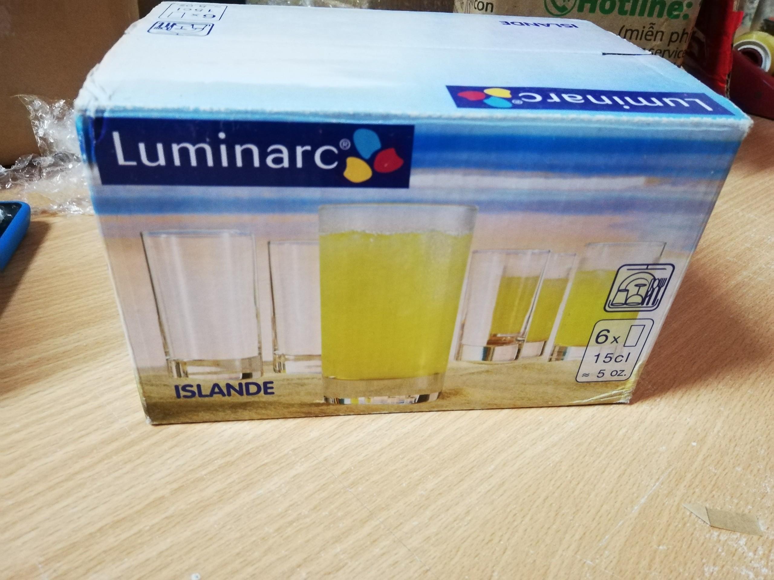 Bộ 6 ly thủy tinh cao Luminarc Islande 150ml 12829 (Trong suốt)