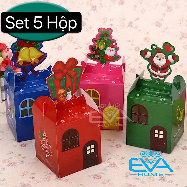 [HCM]Combo 5 Hộp Giấy Đựng Quà Giáng Sinh Noel