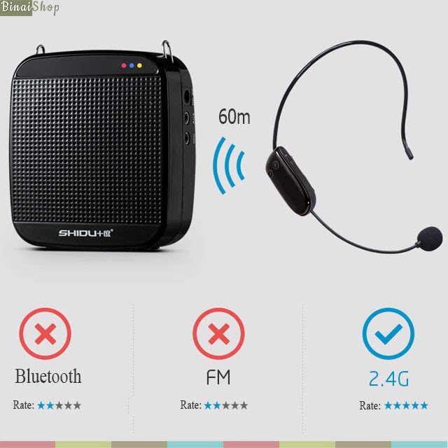 Shidu Sd-S613 Wireless Teaching Assistant (Uhf), with Bluetooth