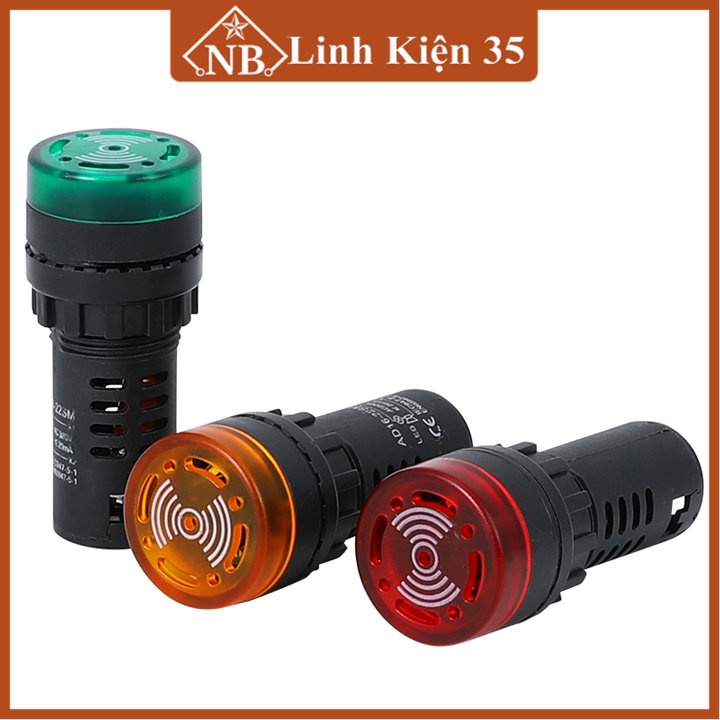 Đèn báo nguồn có còi AD16-22SM 220VAC