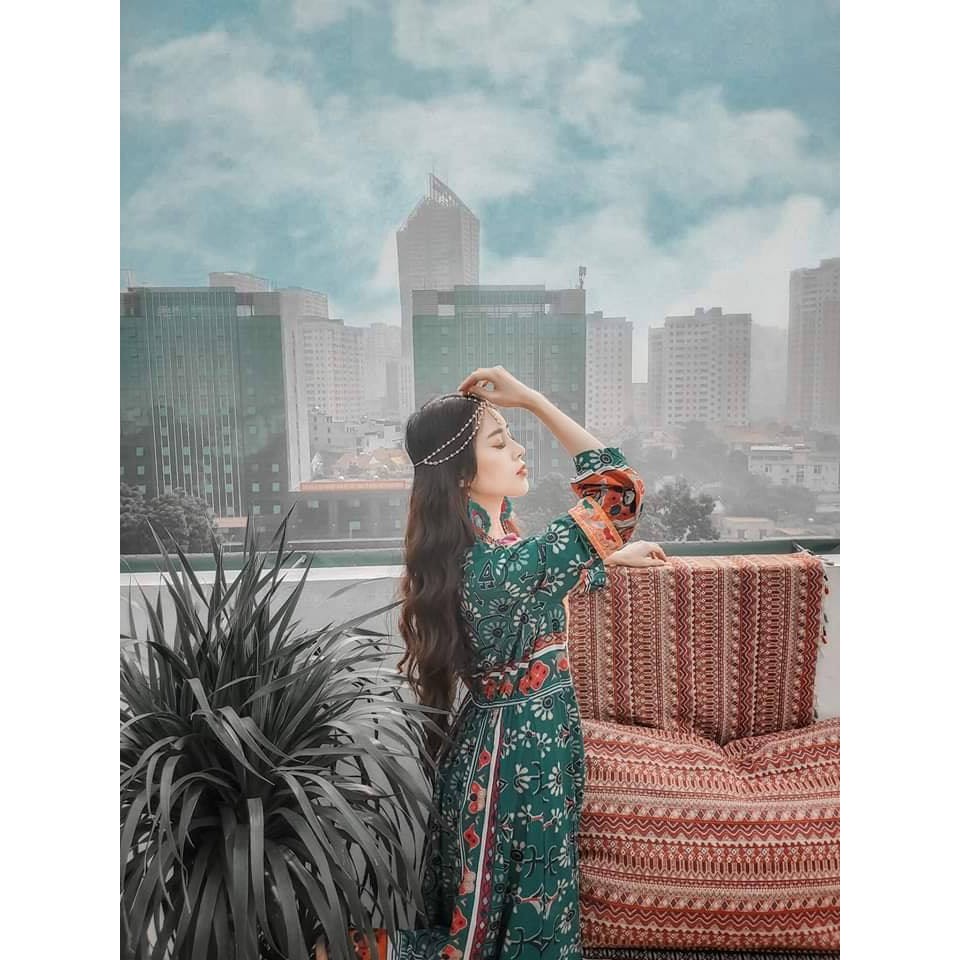 Váy Thổ Cẩm Phong Cách Boho Vintage ( Ảnh Thật )
