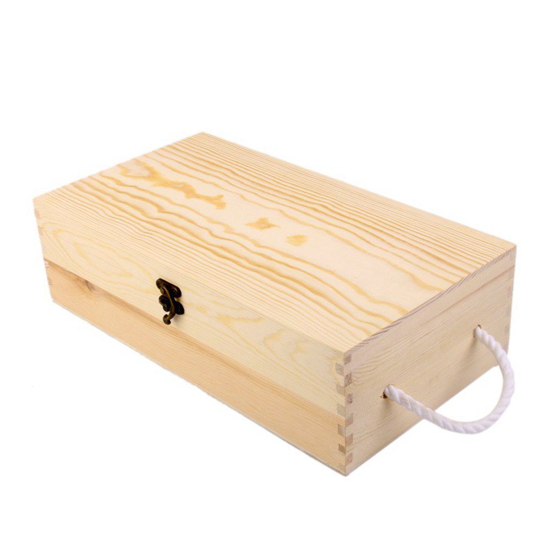 Hộp gỗ đựng 2 chai vang làm quà tặng