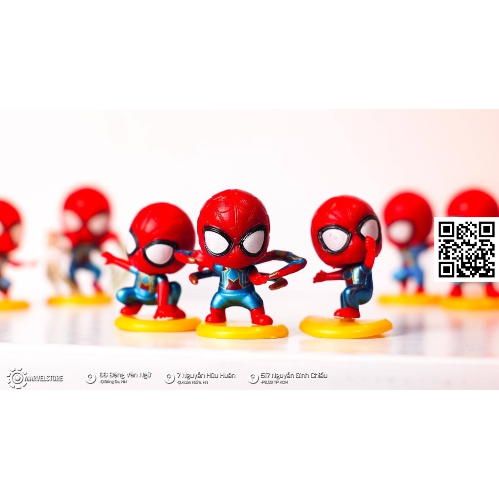 [HCM]Bộ 8 Mô hình Chibi Spider Man Người Nhện 302