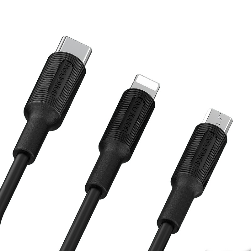 [HCM]Cáp sạc cổng Type-C Micro Lightning dài 1m Borofone BX1