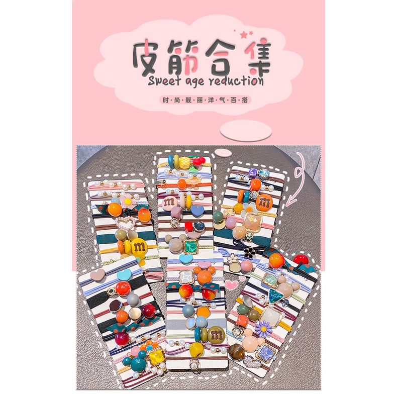Set 13 Dây Buộc Tóc Cho Bé Gái