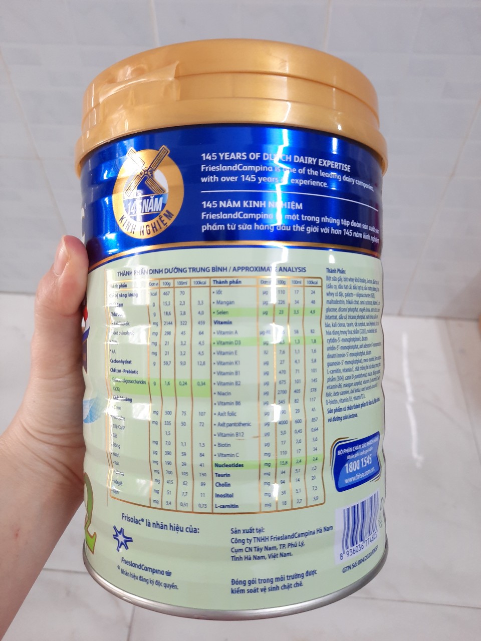 Sữa bột Frisolac Gold 2 850g HSD 8-2025