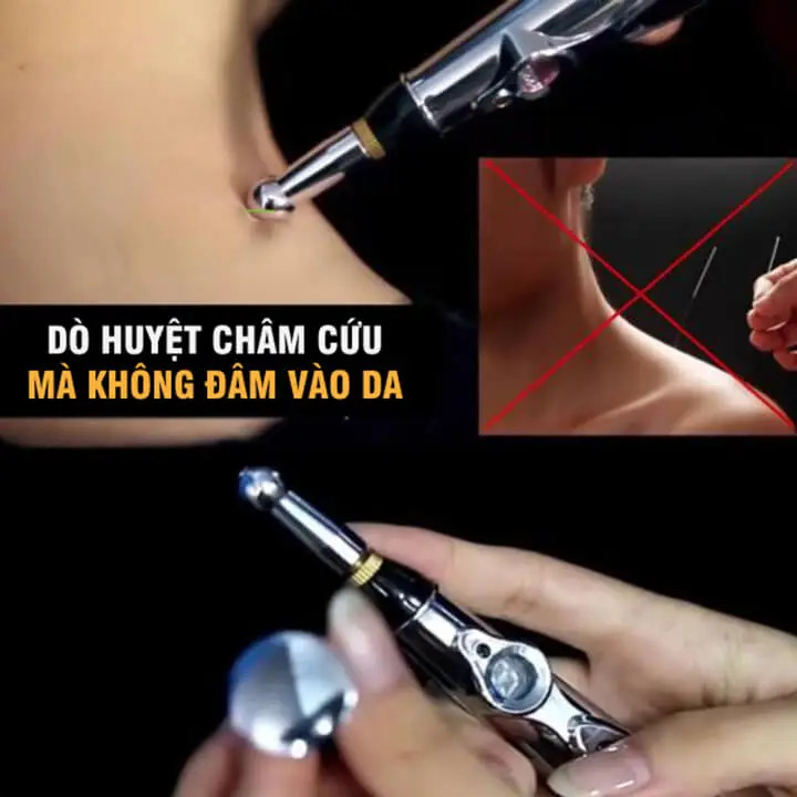 (PIN SẠC) Bút dò huyệt xung điện châm cứu trị liệu thông kinh lạc đông y tia laser hồng ngoại massage giảm đau cơ,nhức mỏi xương khớp, vai cổ,chân tay phục hồi thể lực