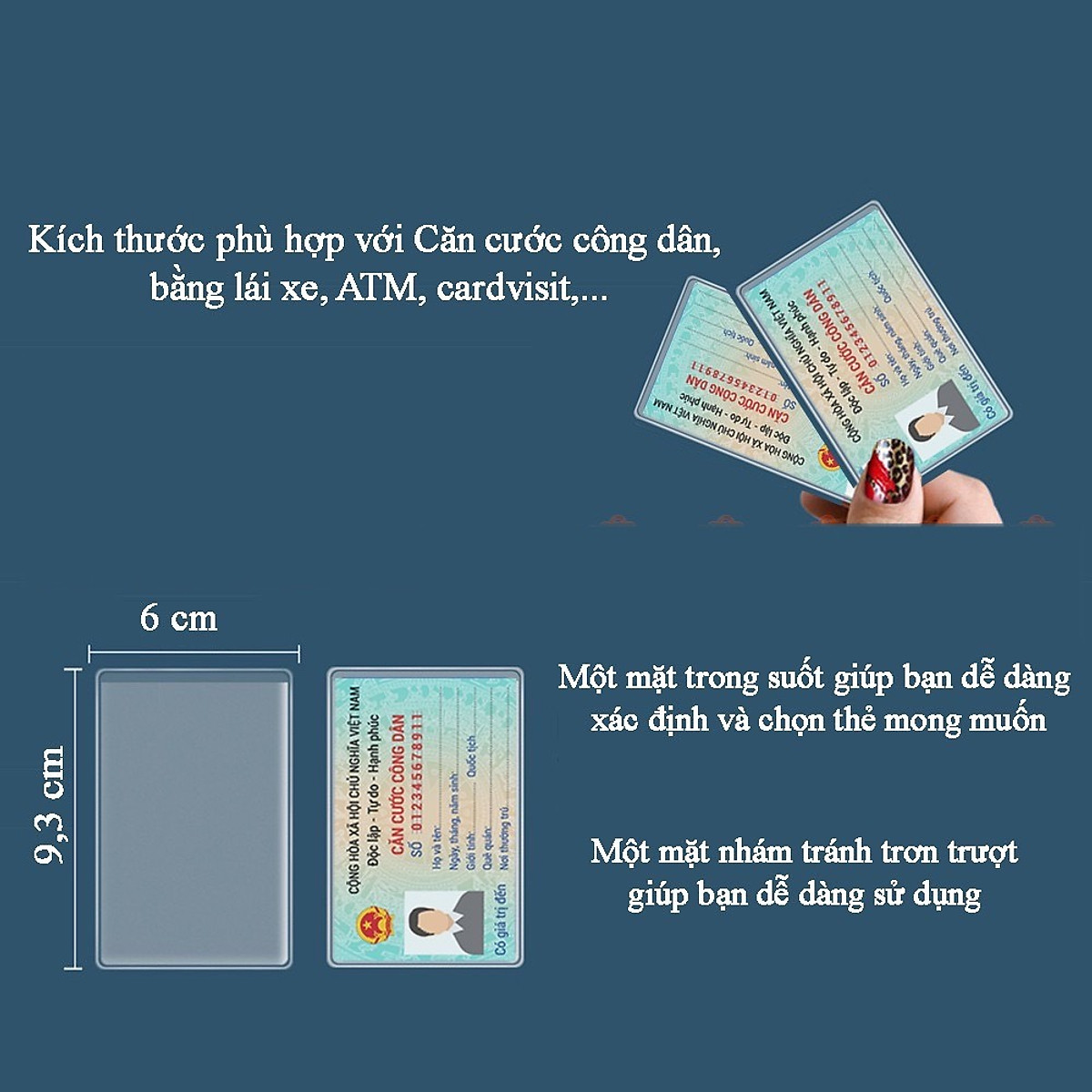 Túi Đựng Card Visit, Atm, Cmnd Trong Suốt