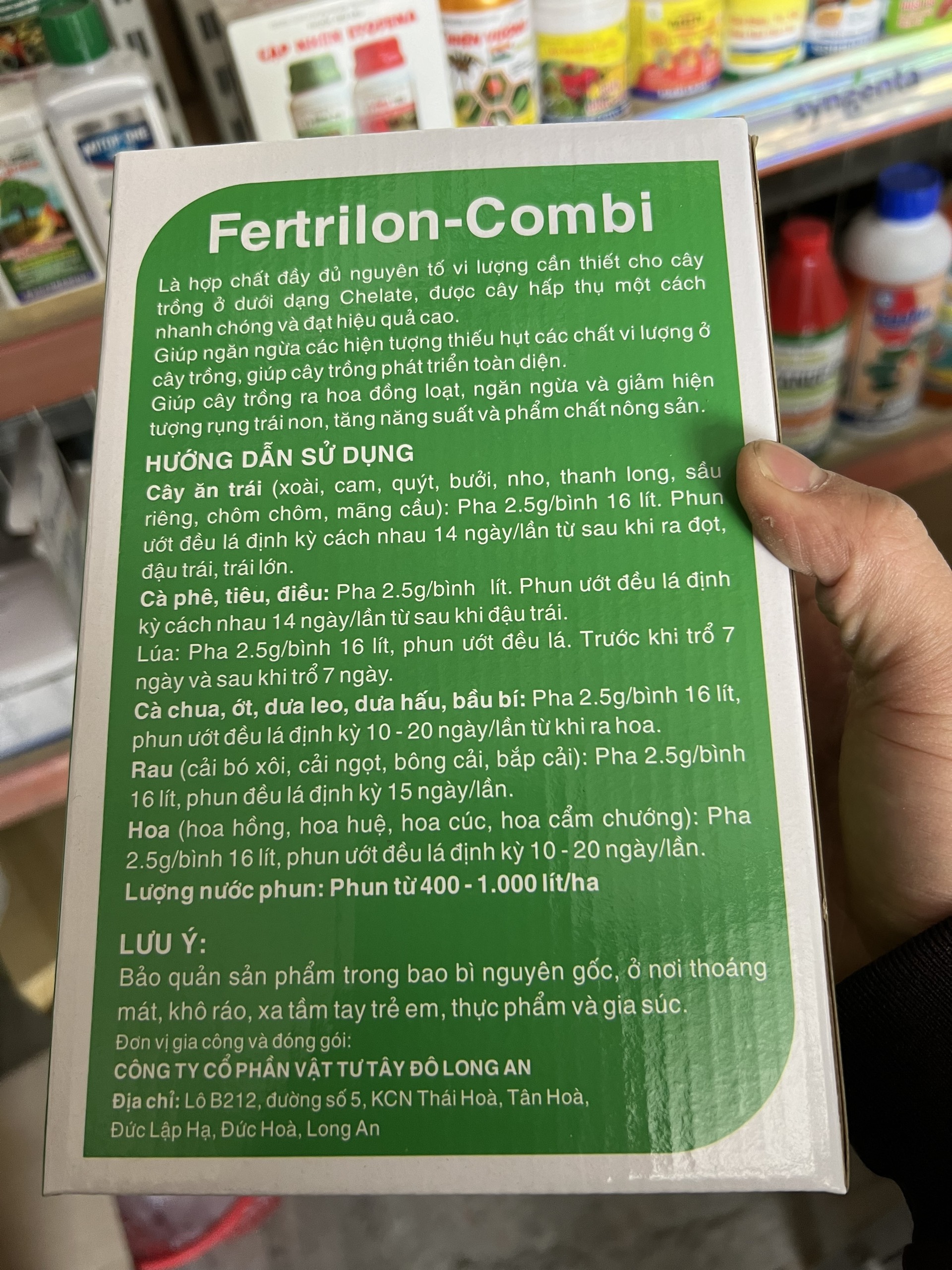Phân bón lá trung vi lượng Fetrilon-Combi (gói 2,5gr) nhập khẩu Đức
