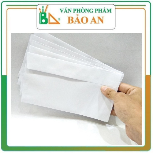 Phong bì trắng a6 22x12 100 cái/tập - văn phòng phẩm bảo an
