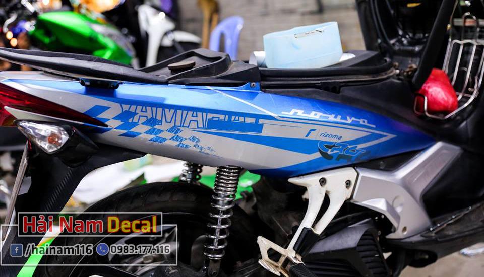 Tem Trùm Nouvo 4 LX Xanh Trắng Ohlins