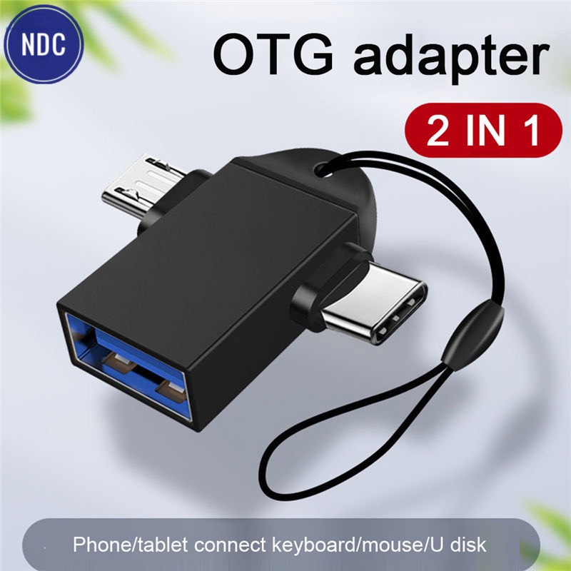 [HCM]Đầu Chuyển Đổi 2 Trong 1 MicroUSB Type-C OTG USB3.0 Đa Năng (Loại 1)