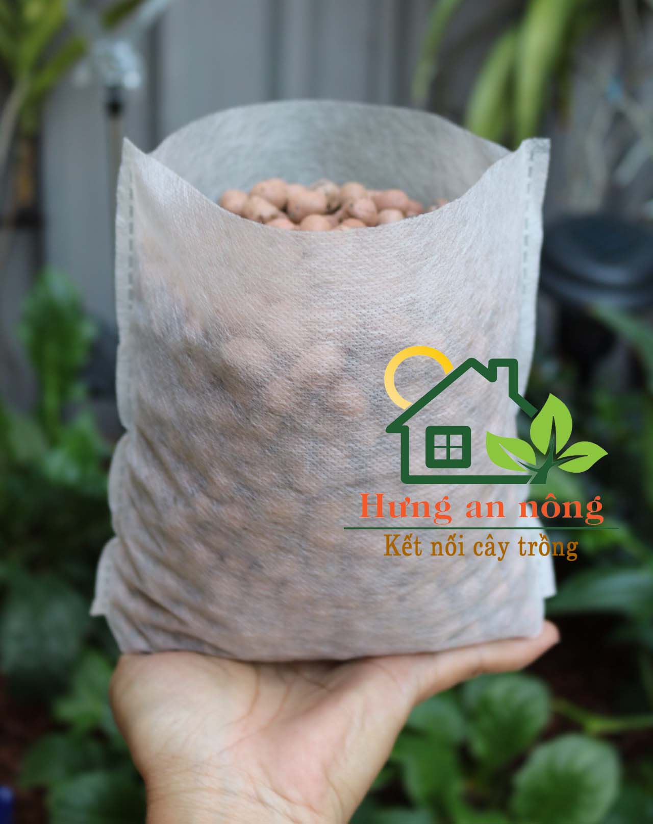 50 Túi vải không dệt tự hủy, ươm trồng tiện lợi size 20x20cm