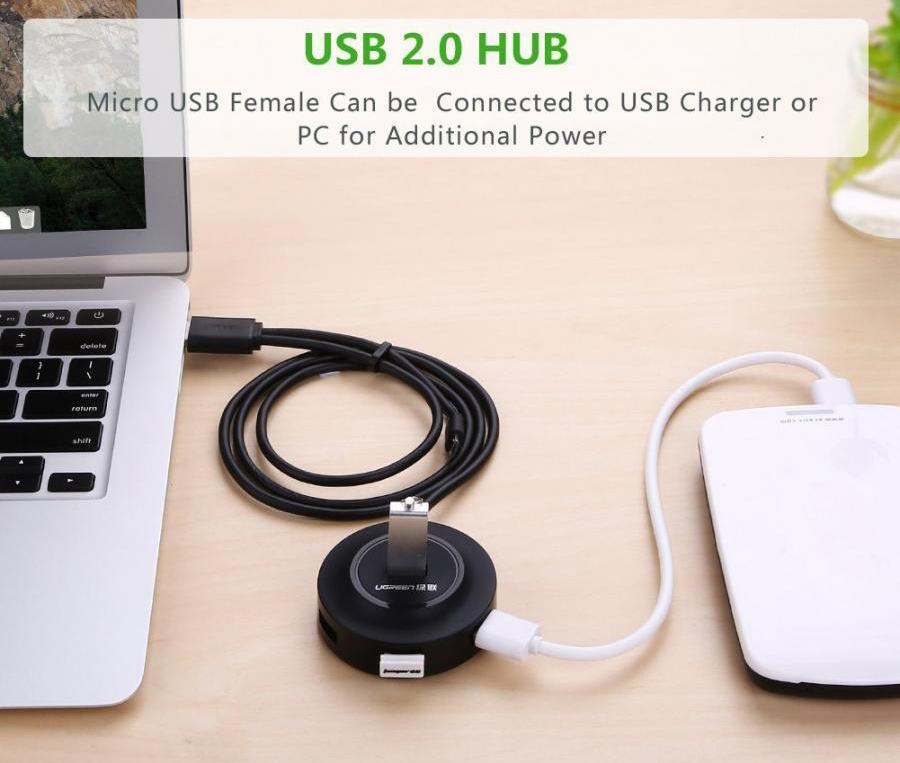 HUB chia USB 4 cổng USB 2.0 Ugreen 20277