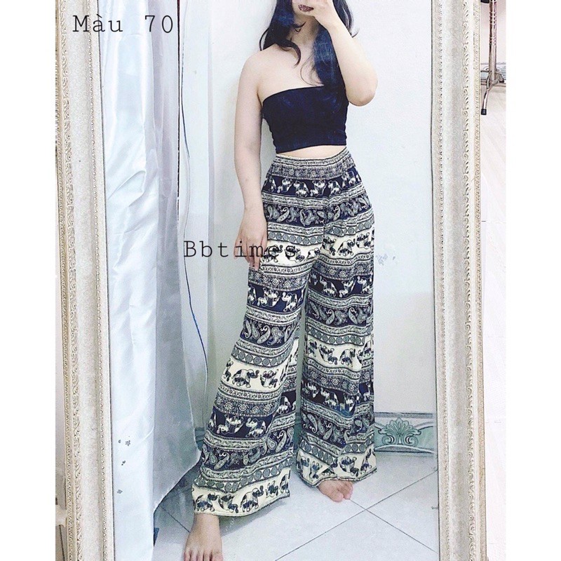 Quần lanh thổ Cẩm ống rộng dáng dài (50-70kg)