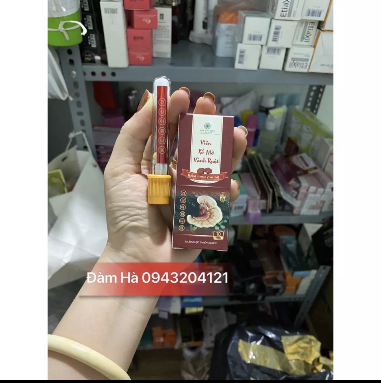 Combo 3 hộp xỗ mỡ vành ruột linh chi đỏ giảm mỡ bụng
