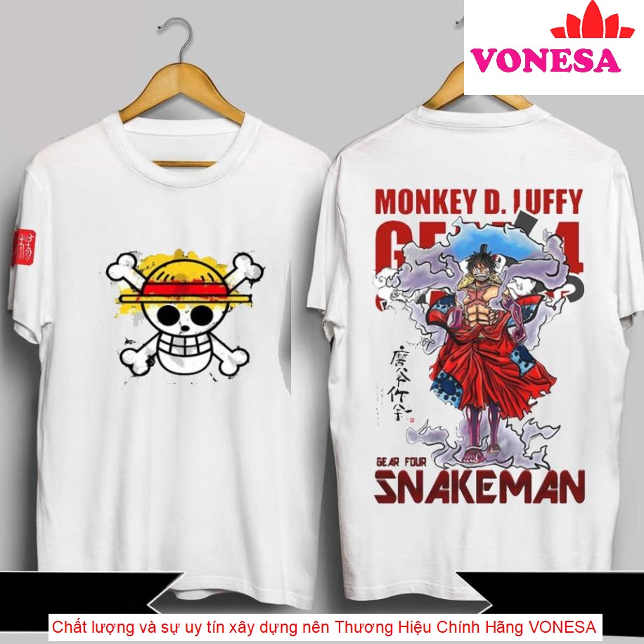 [HCM]HOT BST Áo Thun LUFFY SNAKE MAN GEAR 4 Cực Chất Áo Hải Tặc One Piece Mũ Rơm Luffy Đẹp