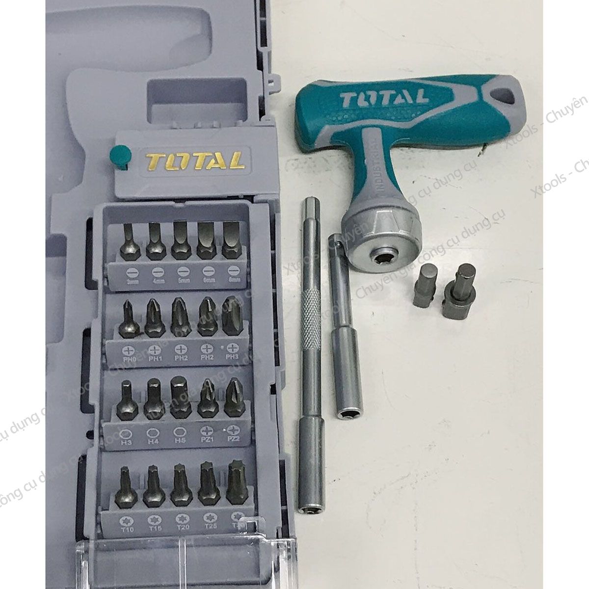 Total ticsd30256 25 PCs multi-function T screwdriver set disassembled screwdriver set made of sturdy alloy steel screw driver