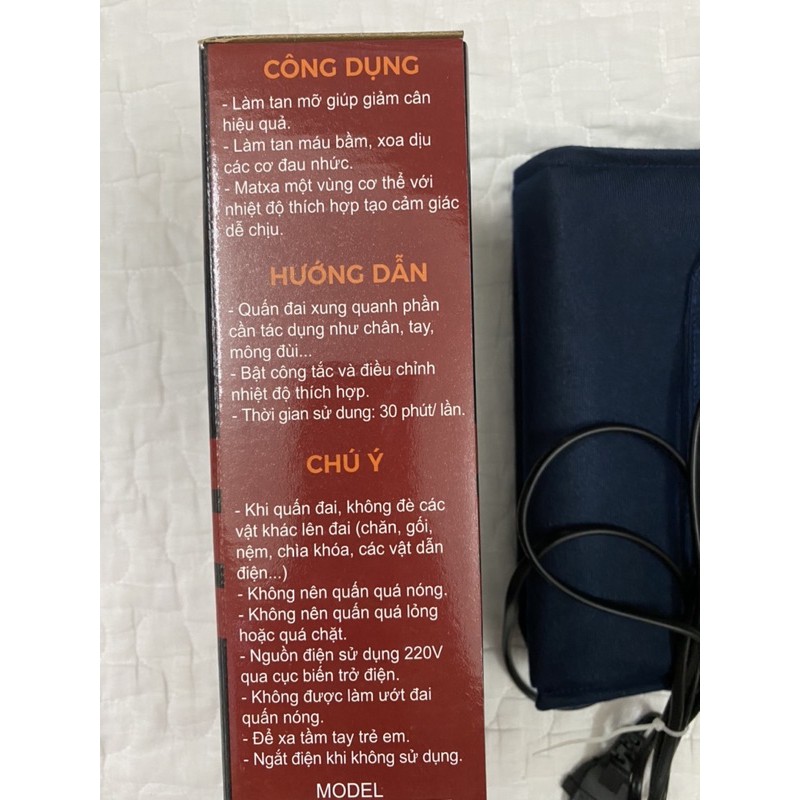 Đai Quấn Nóng Giảm Mỡ Heating Pad Nanocare (Đai Đôi)
