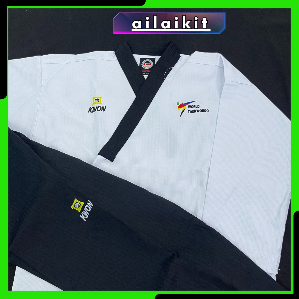 VÕ PHỤC TAEKOWONDO QUYỀN | Đồ quyền Taekwondo Kwon Vải Sọc ailaikit, Võ phục taekwondo cao cấp chuyên dùng cho thi đấu