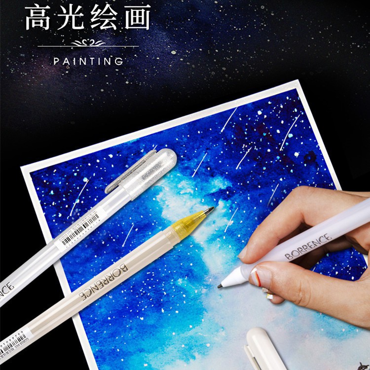 Bút gel trắng đi nét , đi nét mềm mượt - A38