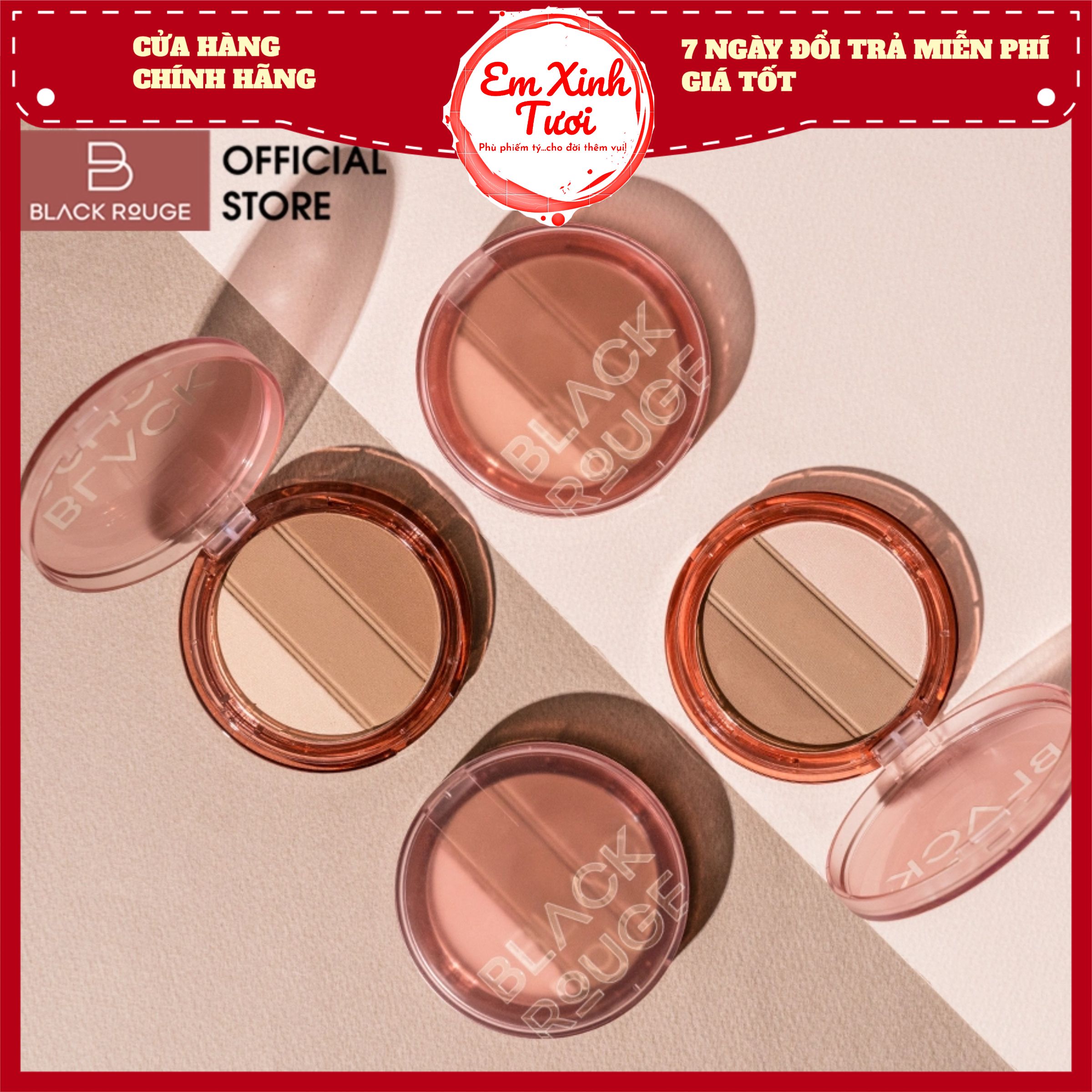 Phấn tạo khối black rouge up and down triple contouring - em xinh tươi
