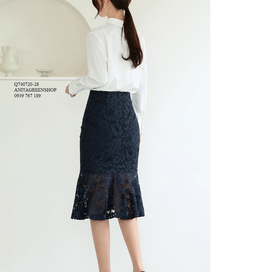 Q740720 ÁO SƠ MI NỮ CỔ TRỤ