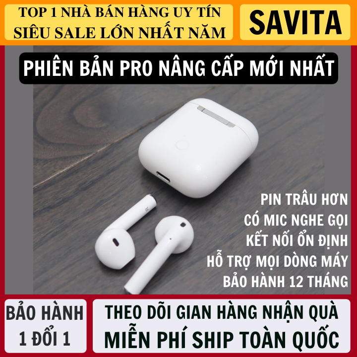 Tai Nghe Bluetooth Inpods 12 Phiên Bản Pro Nâng Cấp Chip 5.0 Đỉnh Cao Âm Thanh Sống Động, Hỗ Trợ Mọi Dòng Điện Thoại - Tai nghe Bluetooth Không Dây, Tai Nghe không dây phiên bản mới, pin trâu