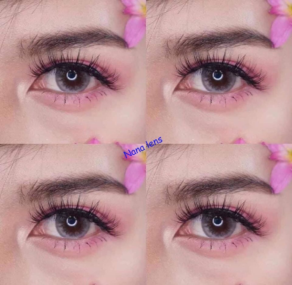 (Mẫu hot trend) Lens - Kính áp tròng xám tây sử dụng 1 năm có đủ độ cận từ 0 đến 6 độ (tặng kèm khay đựng)