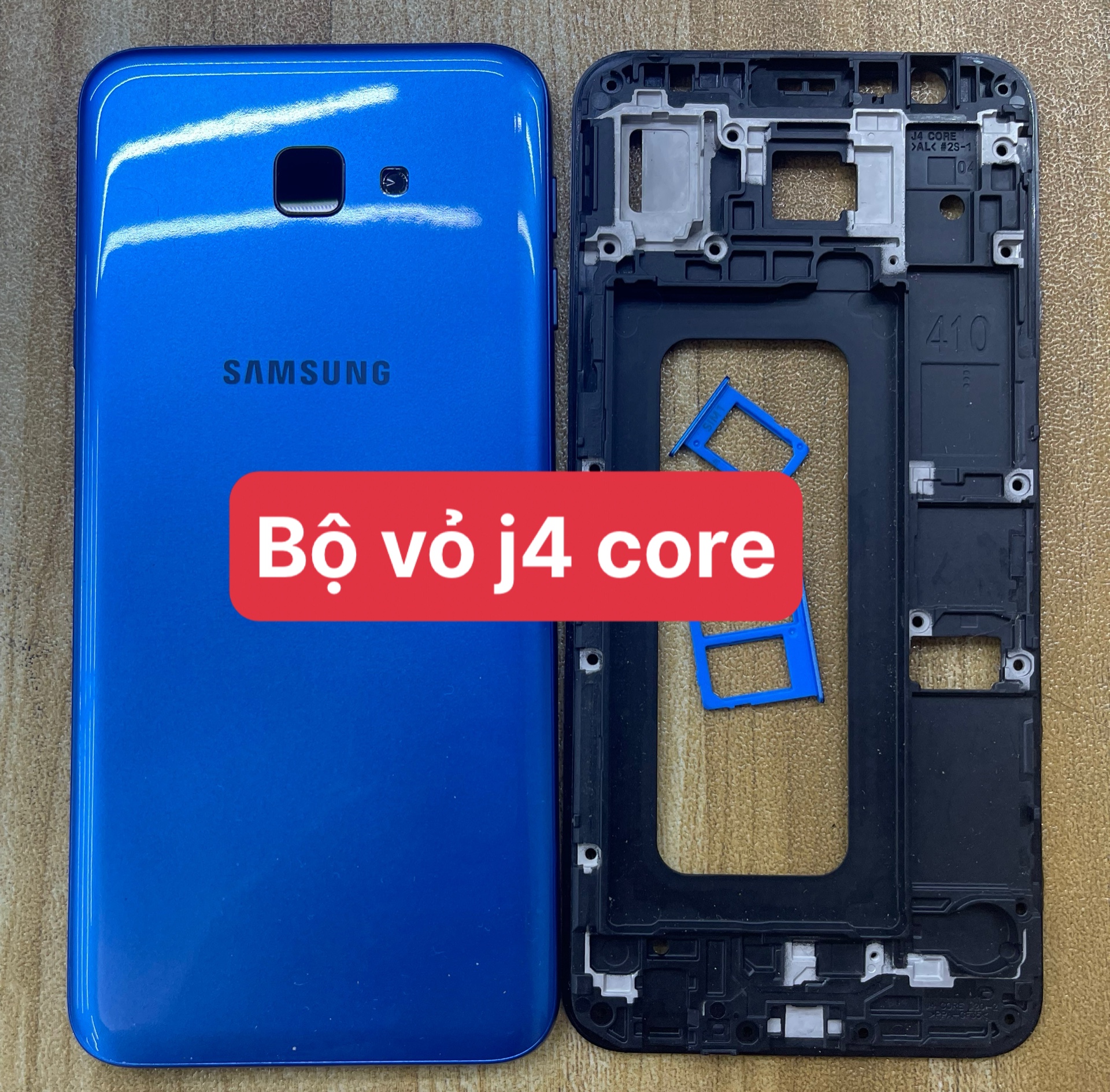 bộ xương vỏ sam sung j4 core zin mới kèm(sườn,lưng,kính camera,phím bấm)