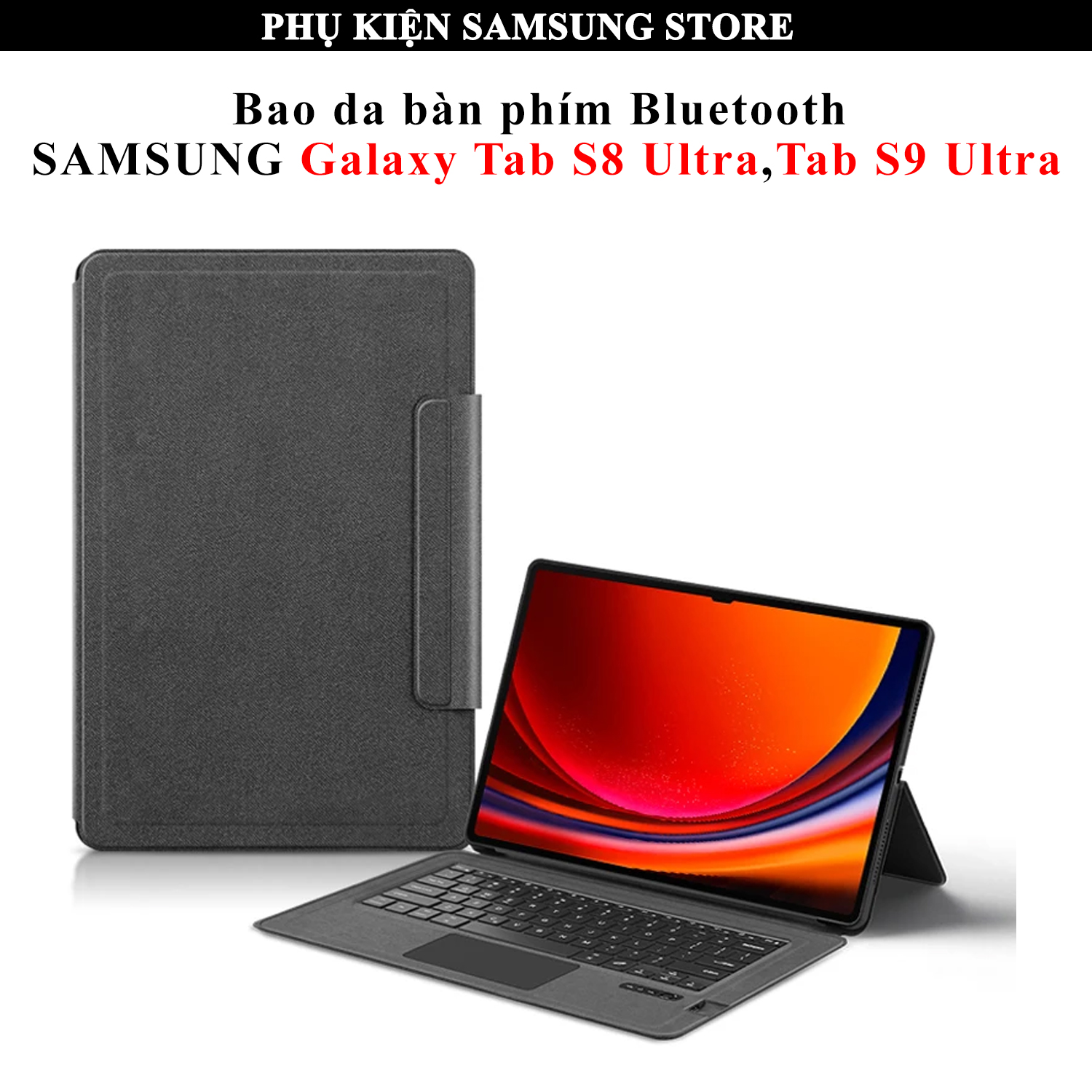 Bao da bàn phím Bluetooth dành cho Galaxy Tab S9 Ultra,S8 Ultra