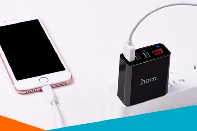Củ Sạc Đa Năng 3 Cổng USB Hoco C15 có Led