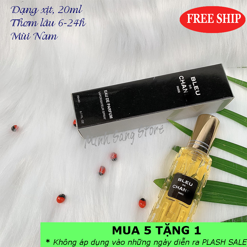 [HCM]Combo 2 chai nước hoa nam chiết Pháp 20ml Blue + aqua