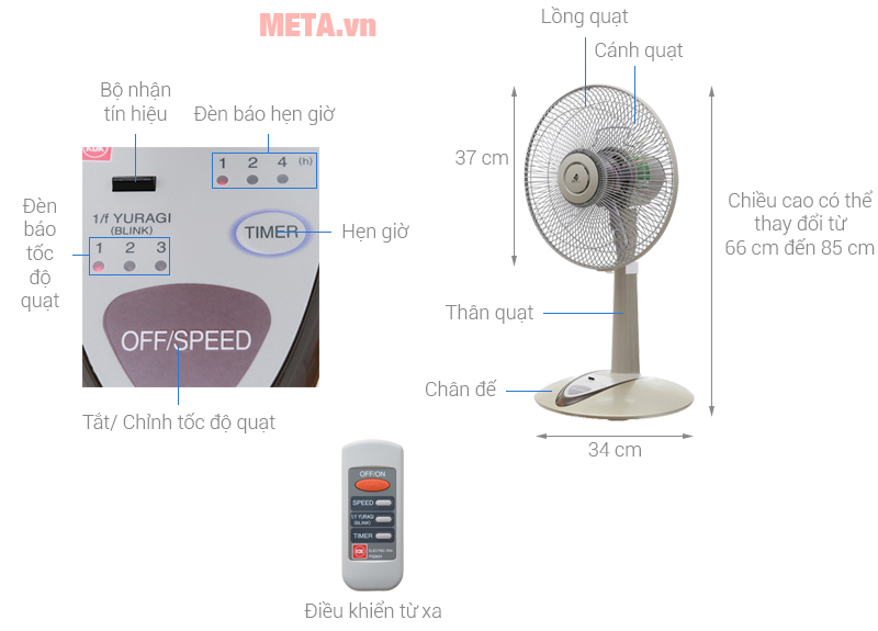 Quạt lửng KDK P30KH