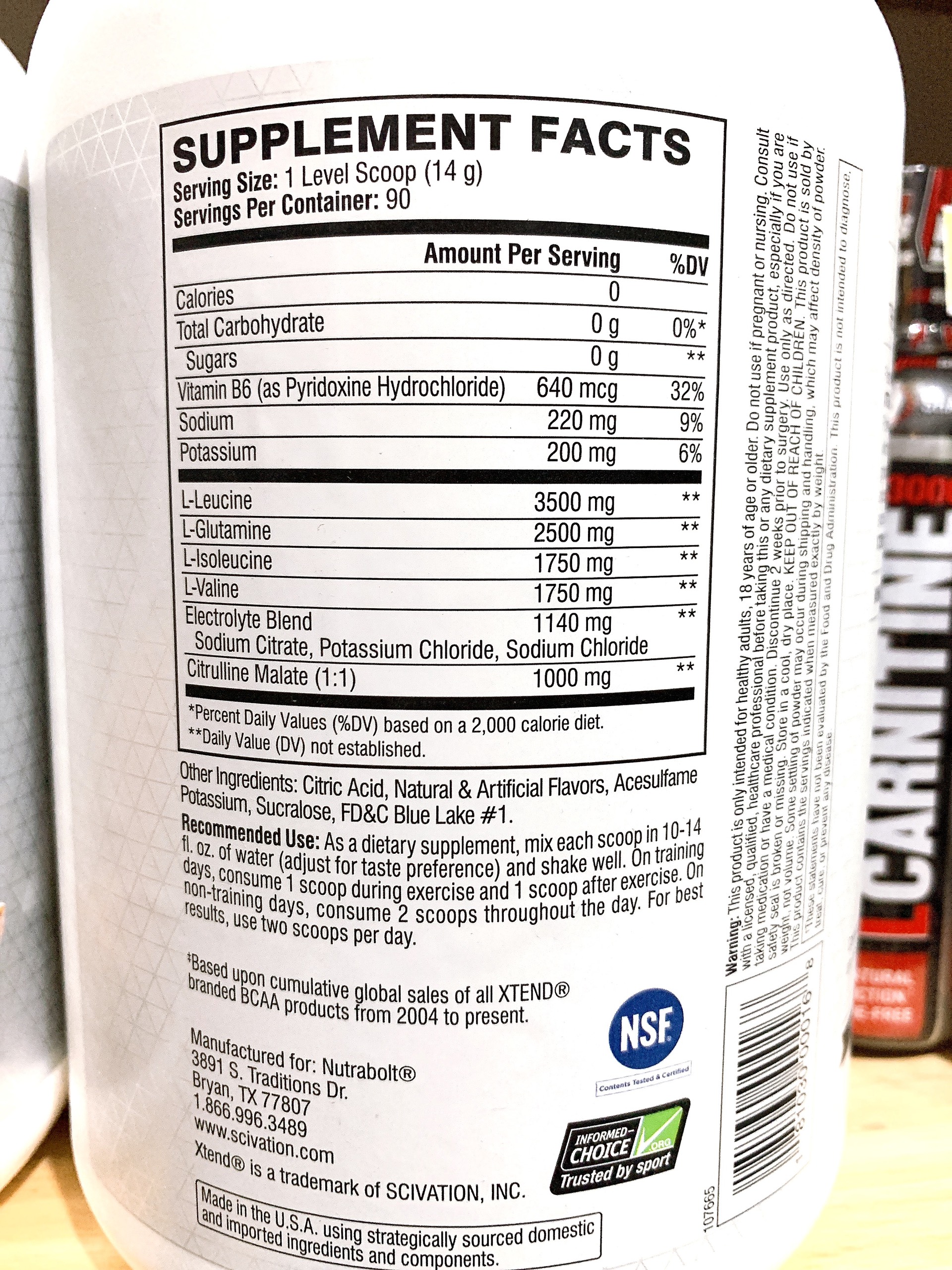XTEND BCAA 90 lần dùng. PHỤC HỒI PHÁT TRIỂN CƠ BẮP