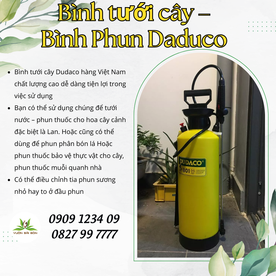 Dudaco 202 2-Liter Spray Bottle - Used for Spraying Plant Care (Saigon Garden - Vuon Sai Gon)