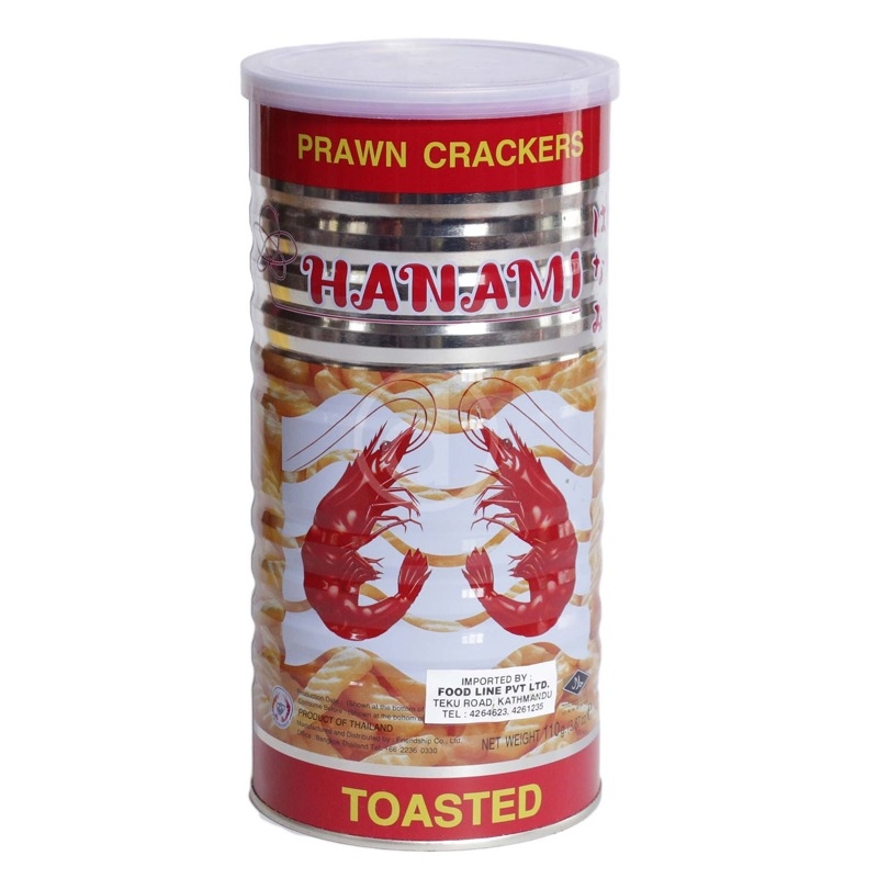 Snack Tôm Thái Lan Hanami Prawn Crackers (Lon 110g)