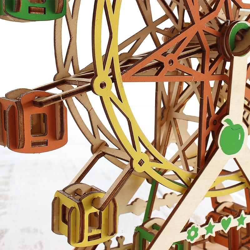 Đồ chơi lắp ráp gỗ 3D Mô hình Lucky Ferris Wheel