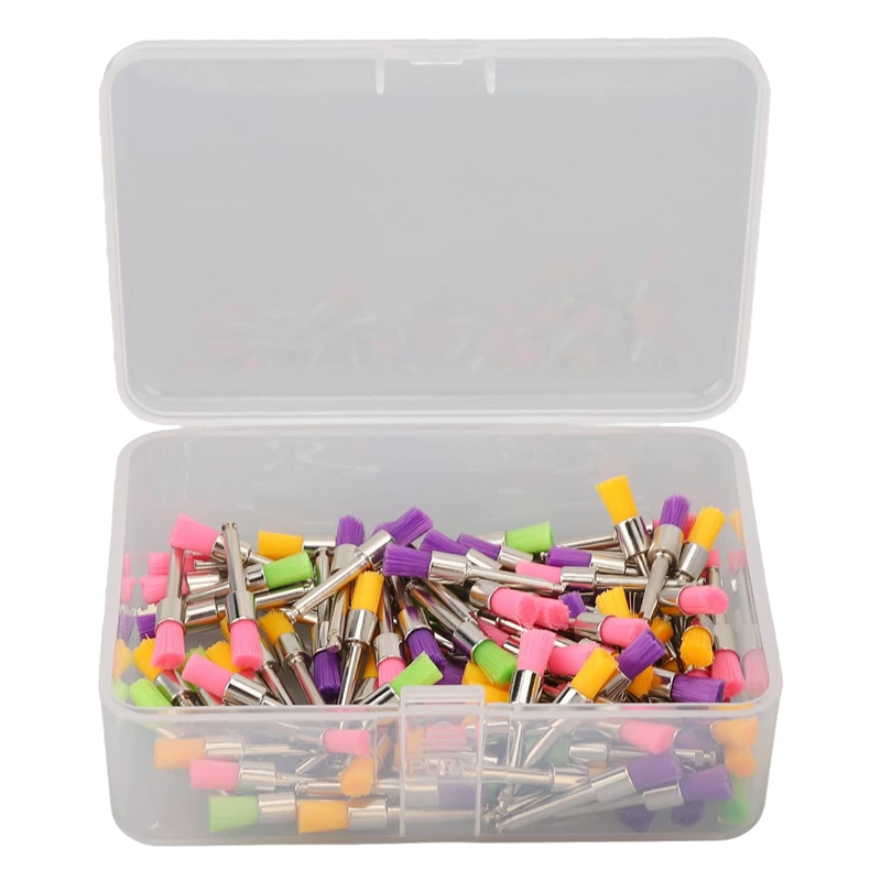 100 Pcs Dental Stick Tooth Polishing Brush Dental Care Mug Tooth