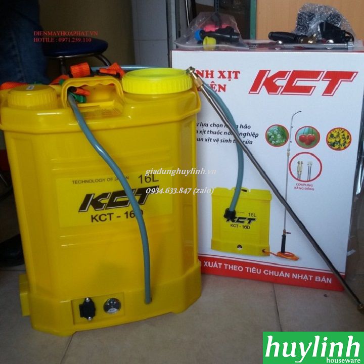 [HCM]Bình xịt điện phun thuốc trừ sâu KCT 16D - 16 lít