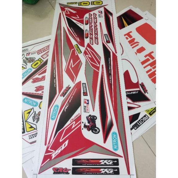 Tem Rời Exciter 150 RC Đỏ Đen - Tem Chuẩn Zin Cao Cấp
