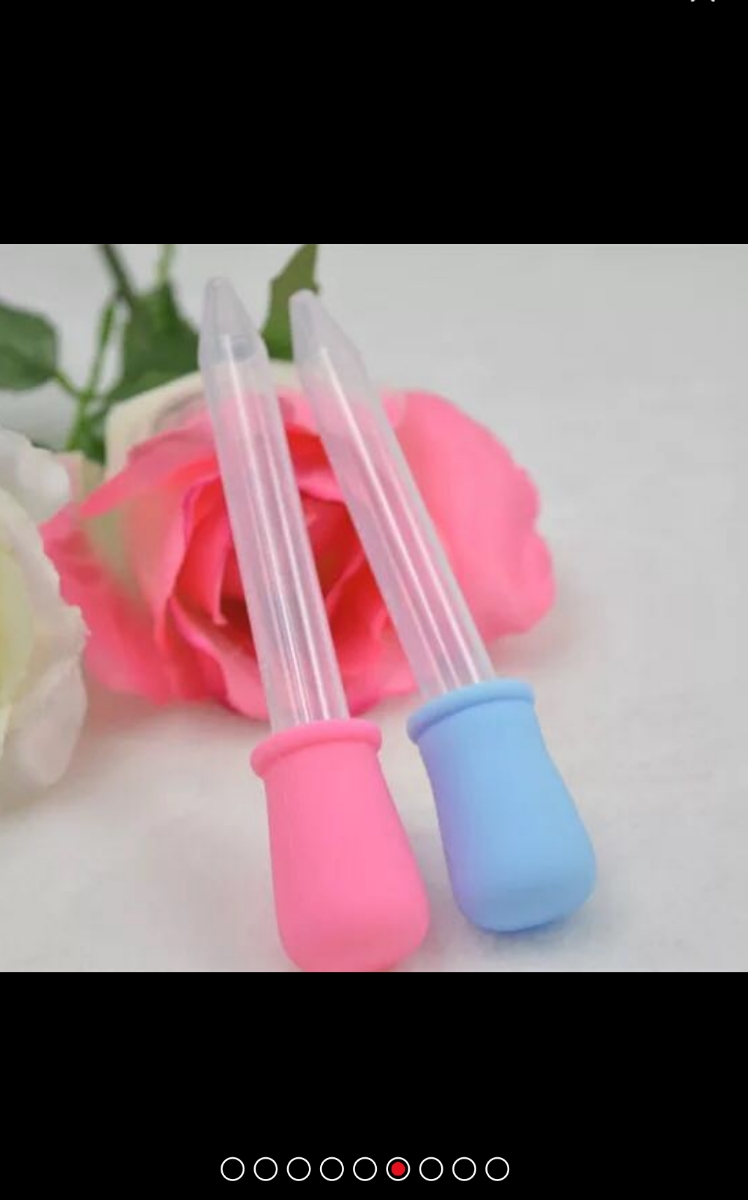 100 ống hút sữa bóp silicon 5ml cho bé