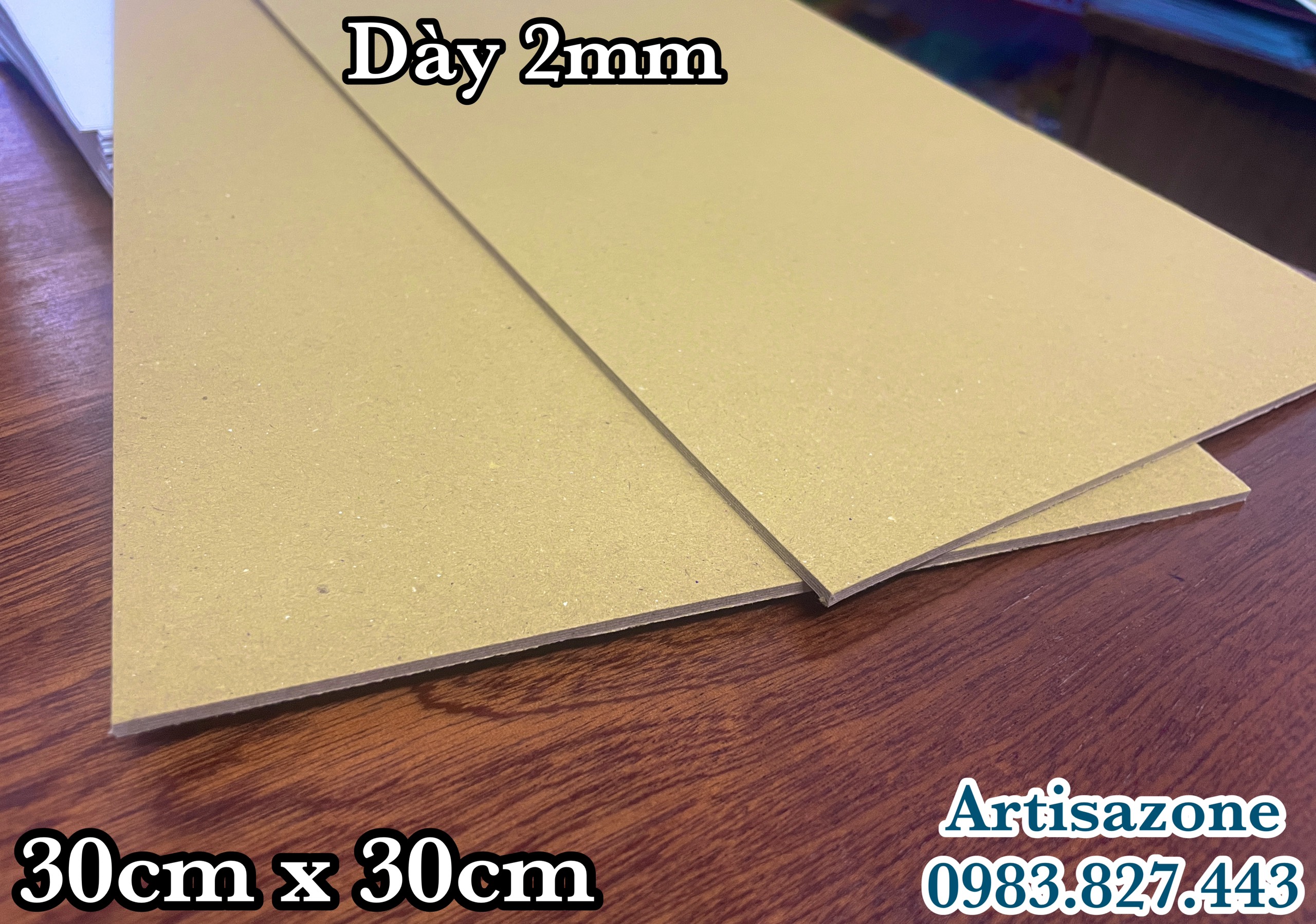 Bìa cứng dày 1mm làm bìa Scrapbook, album (20cm x 30cm or 24cm x 25cm or 30cm x 30cm)  - Set 02 tấm hoặc 04 tấm