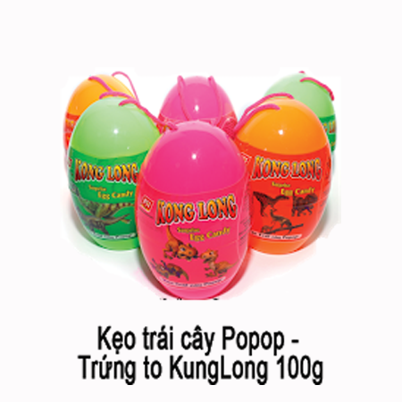 [ kẹo đồ chơi trẻ em ] Trứng to khủng long 100g - kẹo trái cây popop
