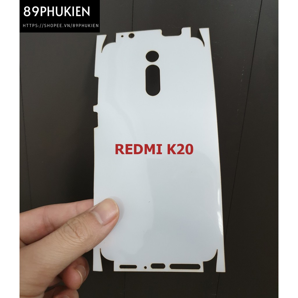 Miếng film dán ppf loại xịn phủ full 99% redmi k20 k20 pro mặt sau
