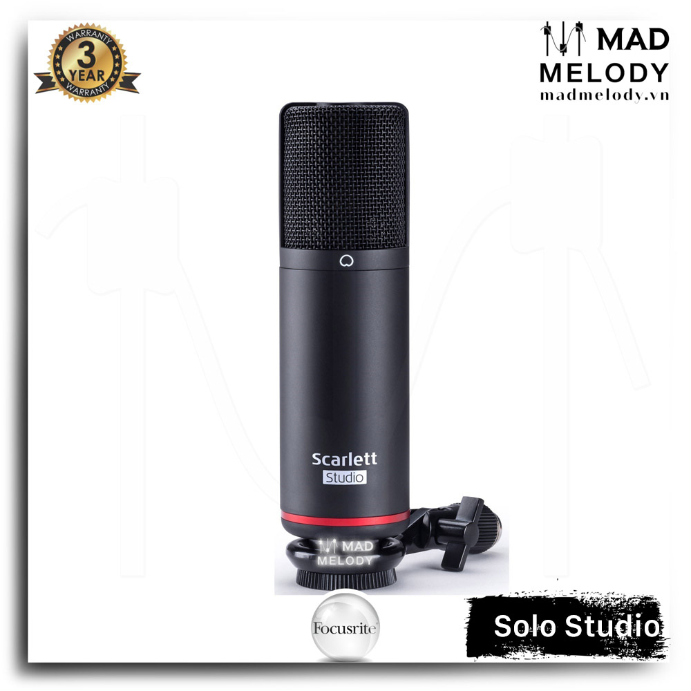 Focusrite Scarlett Solo Studio Pack (3rd Gen) [bộ thu âm chất lượng cao Solo Gen 3, thế hệ 3, NEW]
