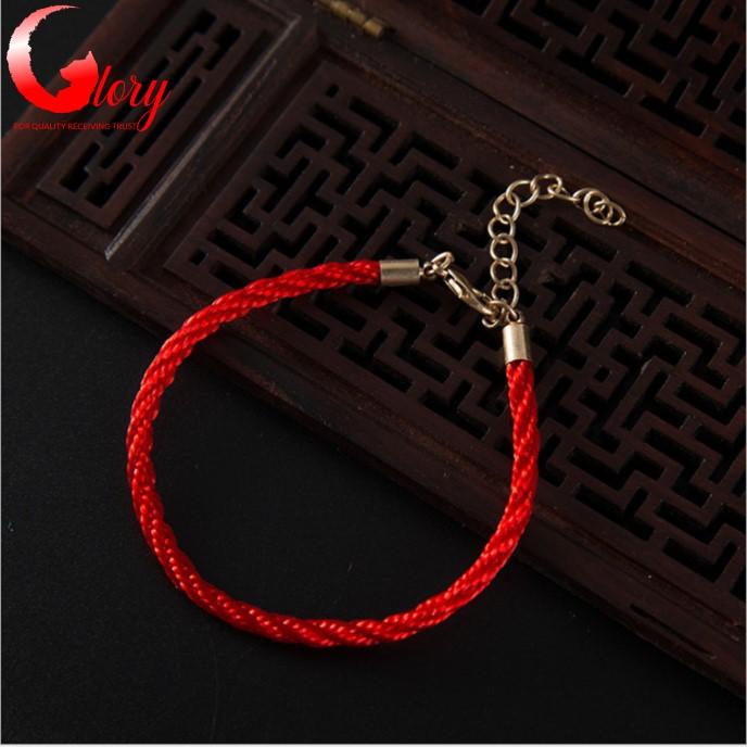 Cute female anklet pointing red lucky feng shui - Round beautiful female red leg ring only BG308960-2