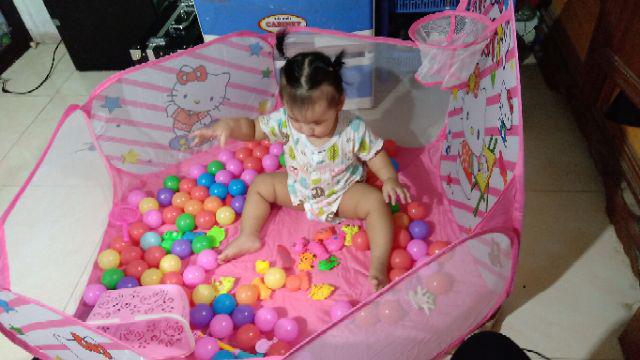 LỀU BÓNG CHO BÉ YÊU KÈM 50 BÓNG 5CM
