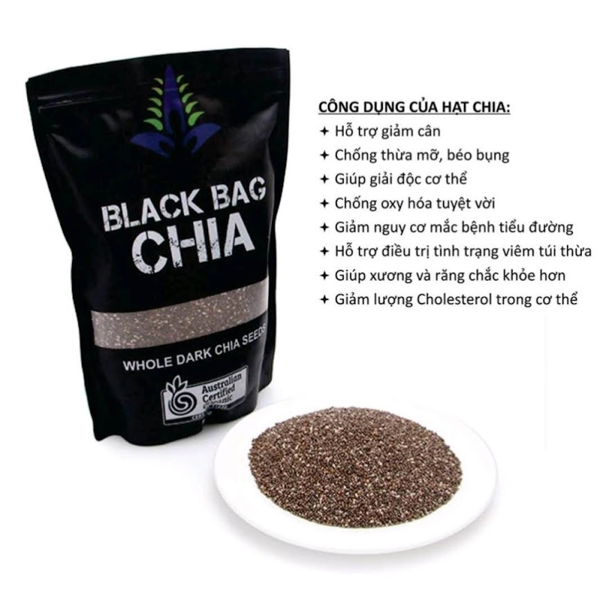 Hạt Chia ÚC Black Bag Chia 500g.
