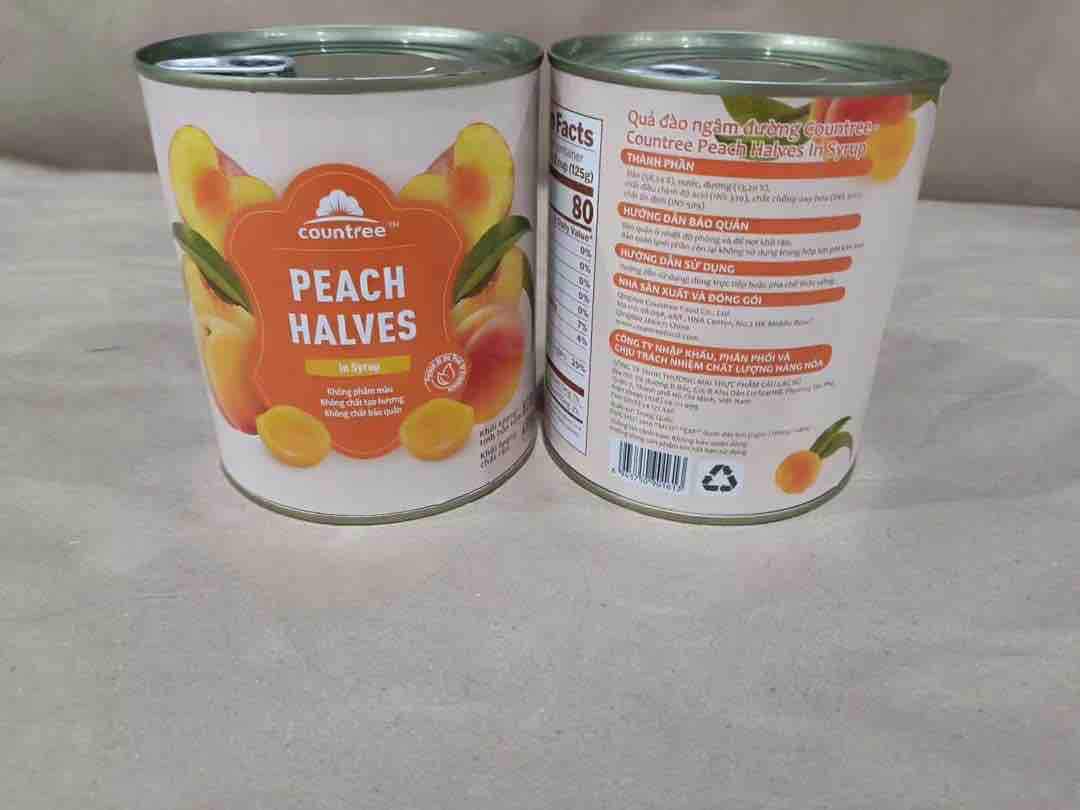Đào ngâm countree peach halves 820g